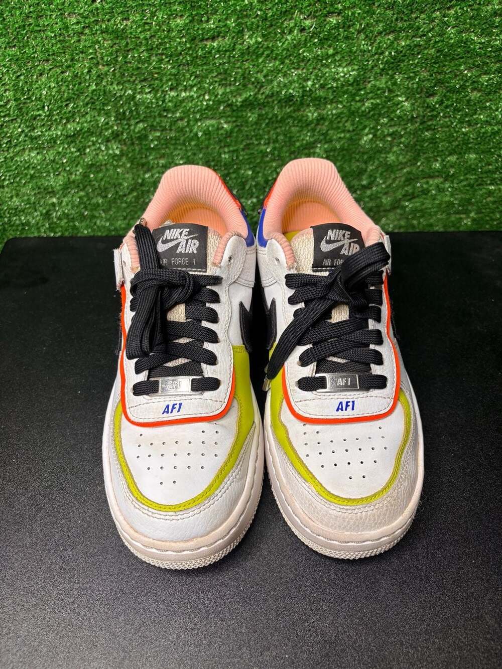 Nike Air Force 1 Shadow White Multi Racer Blue Women's Sneaker DV2186-100 Size 6